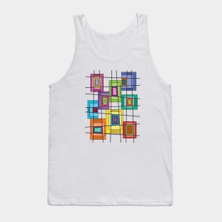 Colorful Abstract Midcentury Vibes Tank Top